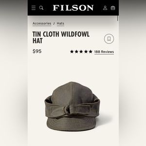 Filson Tin Cloth Wildfowl Hat